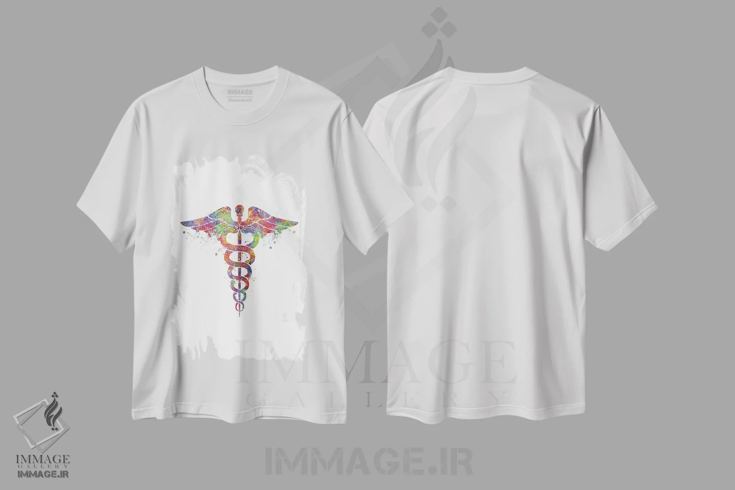 تیشرت سفید طرح دار نماد پزشکی، هنر دیجیتال اثر جنفی آرت | immage.ir