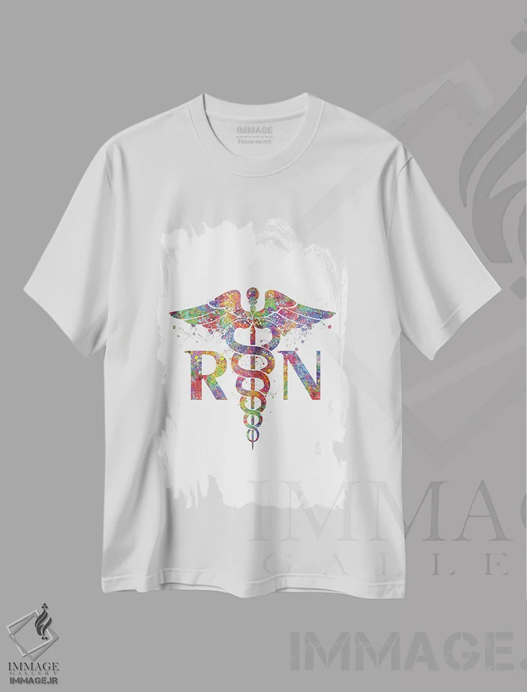 تیشرت سفید طرح دار کادوسئوس RN، هنر دیجیتال اثر جنفی آرت | immage.ir