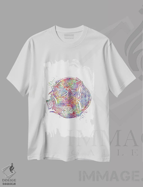 تیشرت سفید طرح دار کالبدشناسی چشم از بالا، هنر دیجیتال اثر جنفی آرت | immage.ir