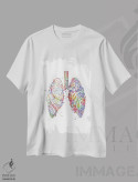 تیشرت سفید طرح دار ریه ها، هنر دیجیتال اثر جنفی آرت | immage.ir