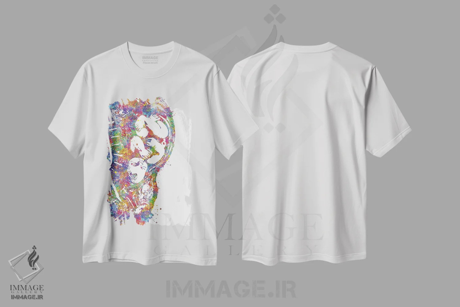 تیشرت سفید طرح دار بارداری، هنر دیجیتال اثر جنفی آرت | immage.ir