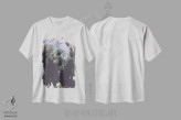 تیشرت سفید طرح دار دود به شکل جمجمه، دکوراسیون جایگزین اثر گرندفیلر | فروشگاه ایماژ