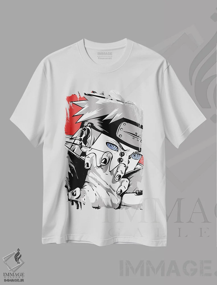 تیشرت سفید طرح دار ناروتو ۷، هنر دیجیتال اثر گب فرناندو | فروشگاه ایماژ