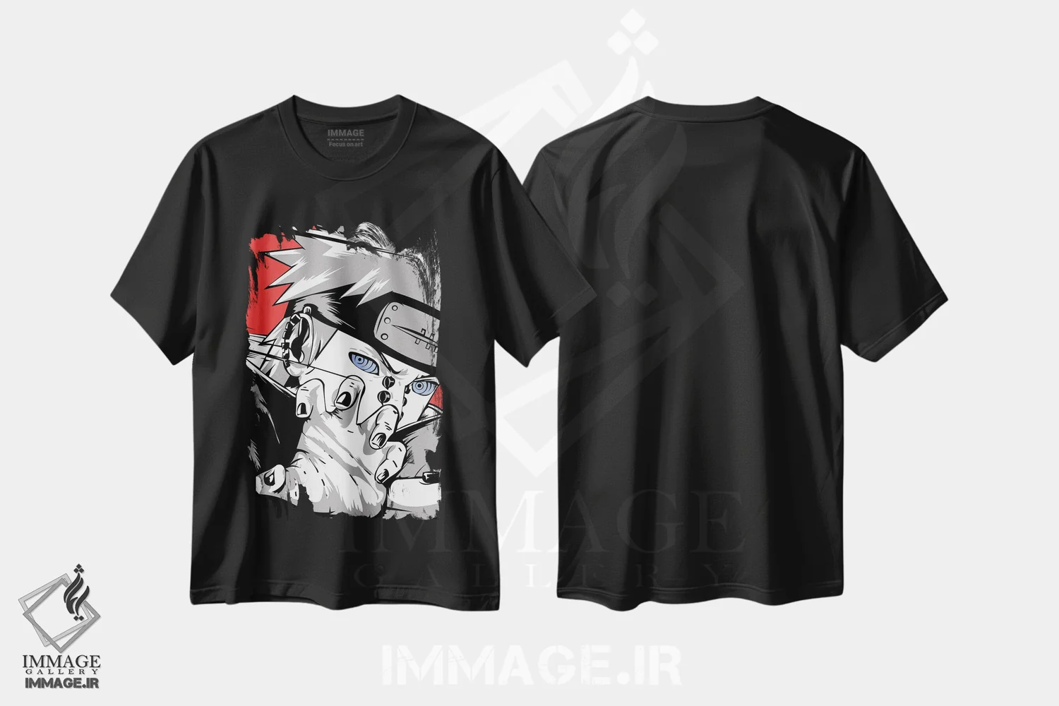 تیشرت مشکی طرح دار ناروتو ۷، هنر دیجیتال اثر گب فرناندو | immage.ir
