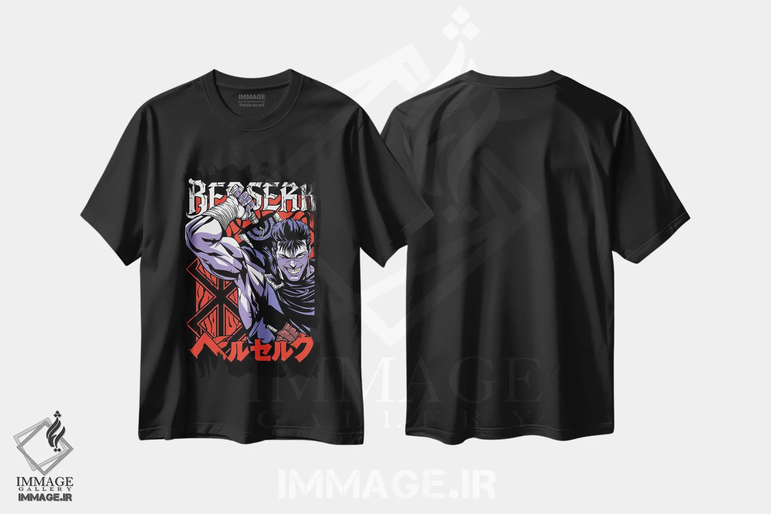 تیشرت مشکی طرح دار برزرک ۱، هنر دیجیتال اثر گب فرناندو | فروشگاه ایماژ