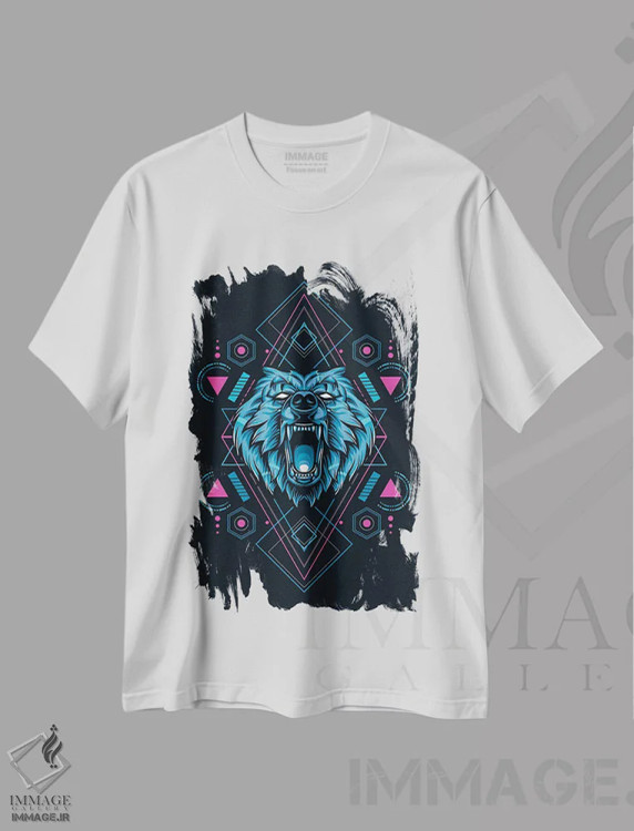 تیشرت سفید طرح دار نقاب ۳، دکوراسیون جایگزین اثر گب فرناندو | فروشگاه ایماژ