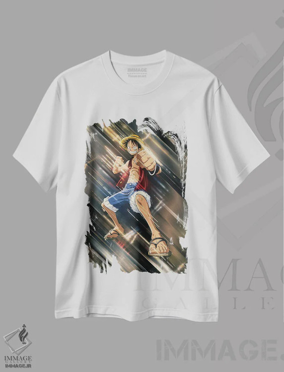 تیشرت سفید طرح دار شمشیر لوفی ۲، تزئینی اثر گب فرناندو | immage.ir