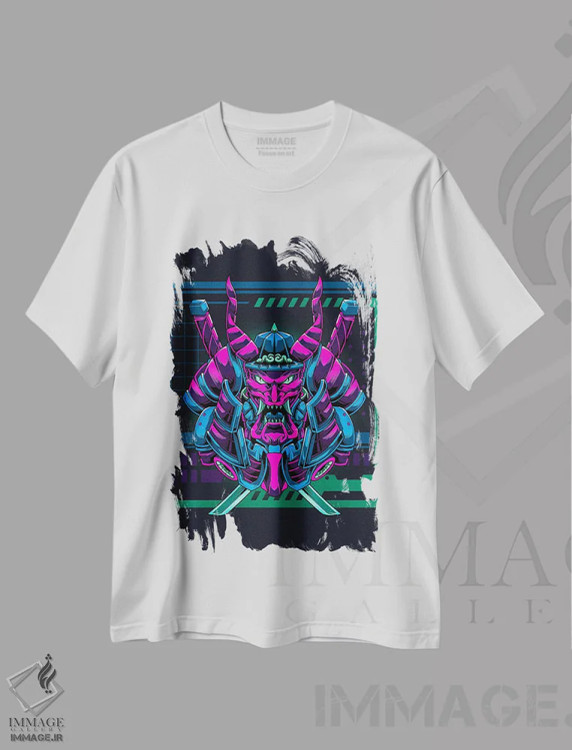 تیشرت سفید طرح دار مکا ۴۰، دکور آسیایی اثر گب فرناندو | immage.ir