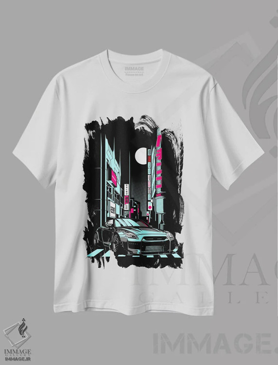 تیشرت سفید طرح دار ماشین های کلاسیک ۵۴، هنر دیجیتال اثر گب فرناندو | فروشگاه ایماژ