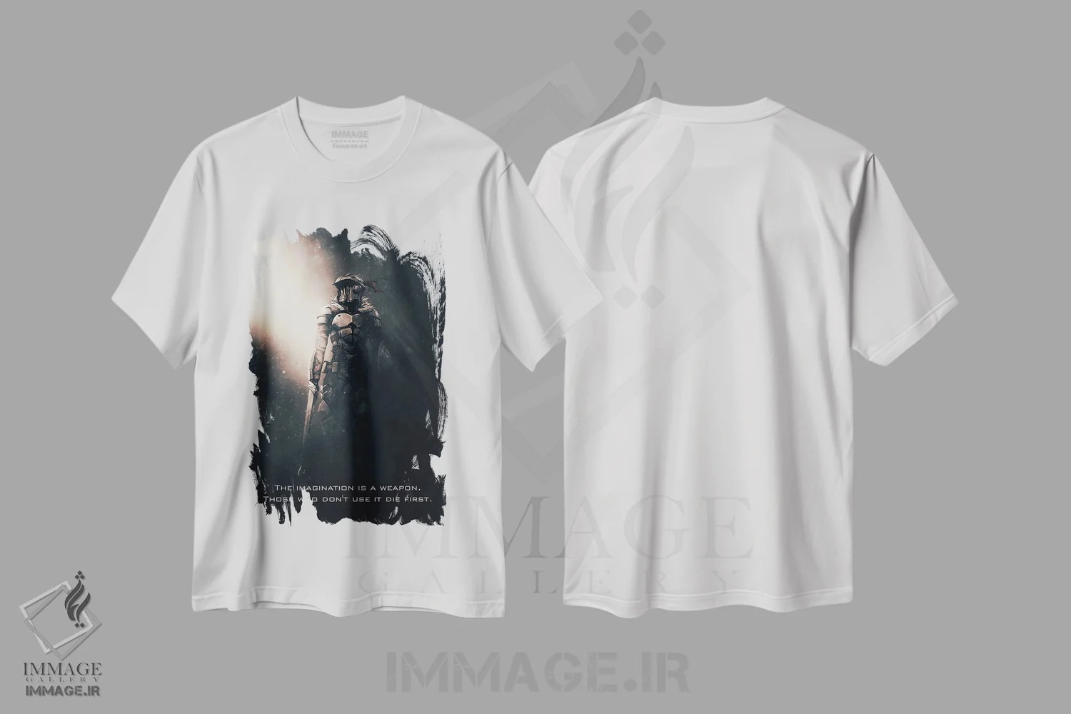 تیشرت سفید طرح دار عنوان اسلیر گابلین، تزئینی اثر گب فرناندو | فروشگاه ایماژ