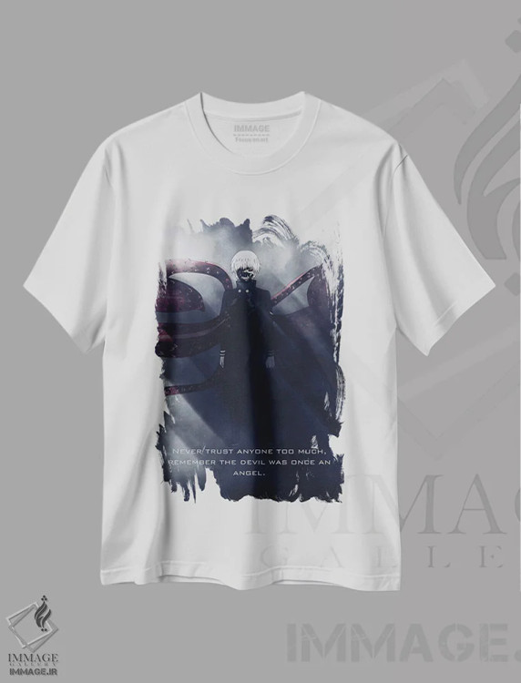 تیشرت سفید طرح دار توکیو غول اثر گب فرناندو | immage.ir