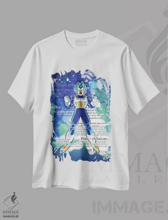 تیشرت سفید طرح دار پاشش رنگ وجیتا، تزئینی اثر گب فرناندو | immage.ir