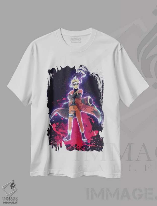 تیشرت سفید طرح دار ناروتو یاغی، هنر دیجیتال اثر گب فرناندو | فروشگاه ایماژ