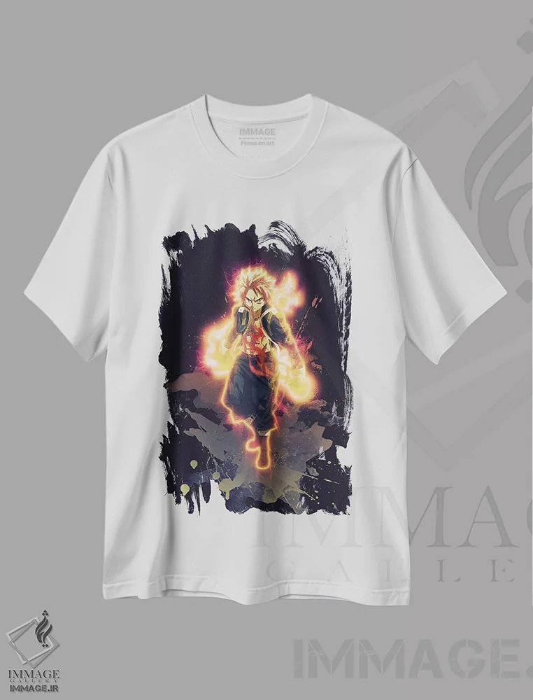 تیشرت سفید طرح دار ناتسو یاغی، هنر دیجیتال اثر گب فرناندو | immage.ir