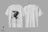 تیشرت سفید طرح دار توپاک شکور، هنر تزئینی سیاه و سفید اثر گب فرناندو | immage.ir