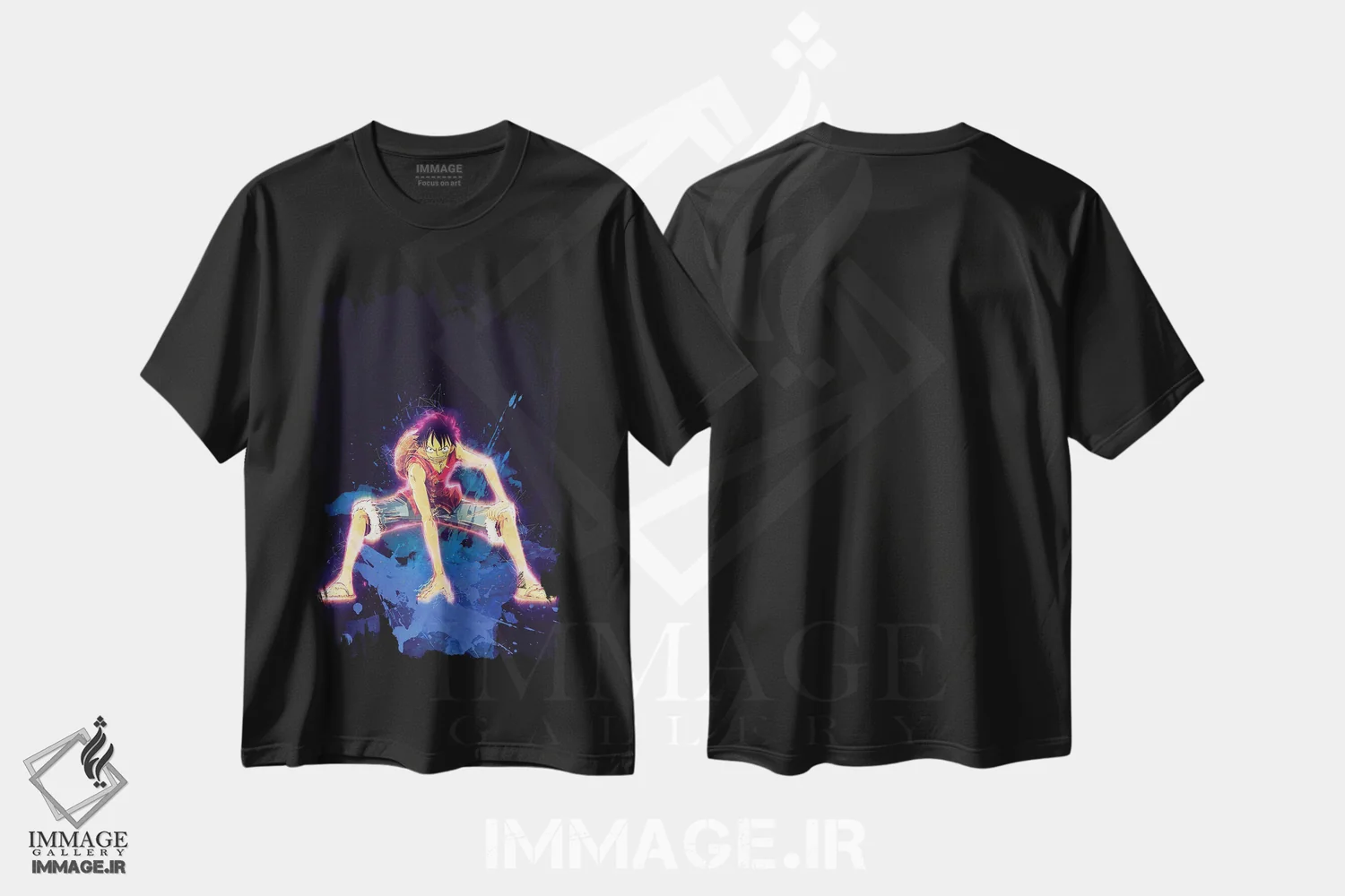 تیشرت مشکی طرح دار لافی یاغی III، هنر دیجیتال اثر گب فرناندو | فروشگاه ایماژ