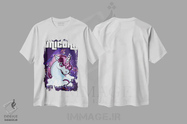 تیشرت سفید طرح دار تک شاخ رترو I، تزئینی اثر گب فرناندو | immage.ir