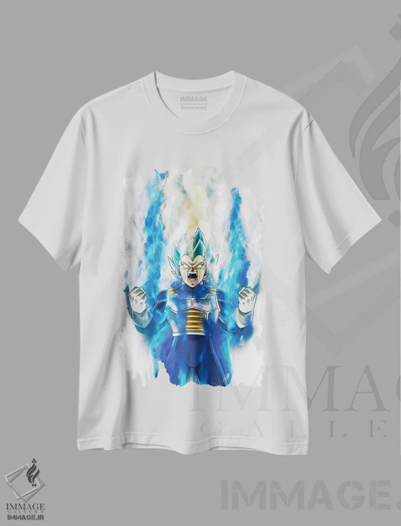 تیشرت سفید طرح دار ویجتا روی دود، تزئینی اثر گب فرناندو | immage.ir