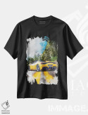 تیشرت مشکی طرح دار فراری ۴۵۸ اسپشیاله آپرتا، تزئینی اثر گب فرناندو | immage.ir