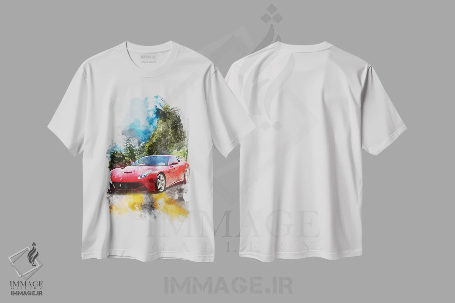 تیشرت سفید طرح دار فراری ۱۲ برلینتا، تزئینی اثر گب فرناندو | immage.ir