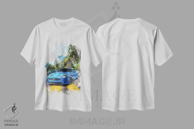 تیشرت سفید طرح دار جگوار XKR-S، تزئینی اثر گب فرناندو | immage.ir