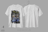 تیشرت سفید طرح دار مکلارن 2، تزئینی اثر گب فرناندو | immage.ir