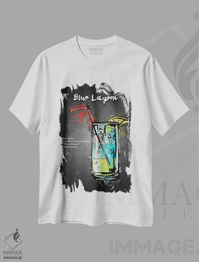 تیشرت سفید طرح دار بلولاگون I، تزئینی اثر گب فرناندو | فروشگاه ایماژ