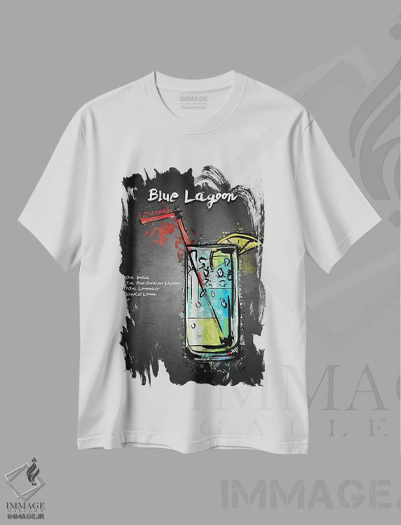 تیشرت سفید طرح دار بلولاگون I، تزئینی اثر گب فرناندو | فروشگاه ایماژ