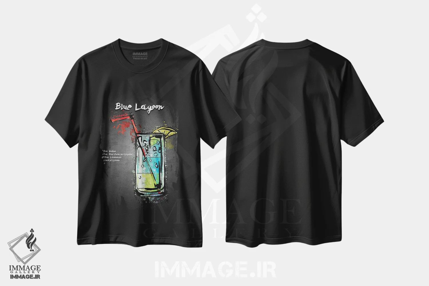 تیشرت مشکی طرح دار بلولاگون I، تزئینی اثر گب فرناندو | immage.ir