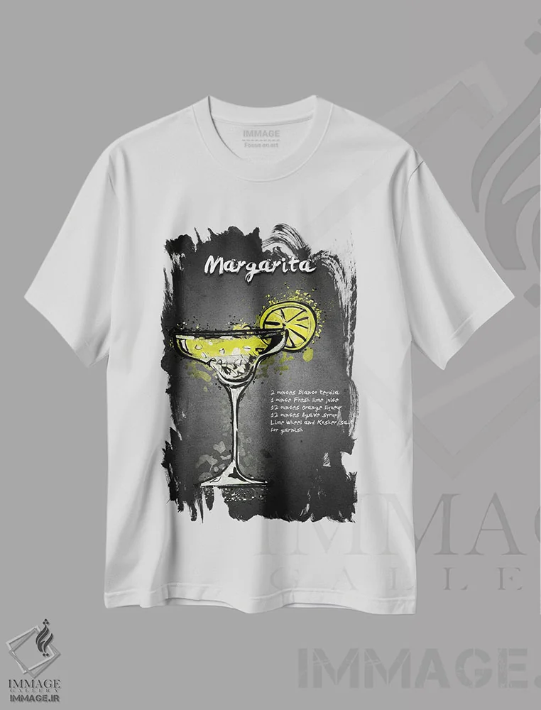 تیشرت سفید طرح دار مارگاریتا I، تزئینی اثر گب فرناندو | فروشگاه ایماژ