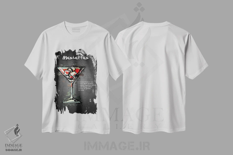 تیشرت سفید طرح دار منهتن I، تزئینی اثر گب فرناندو | immage.ir