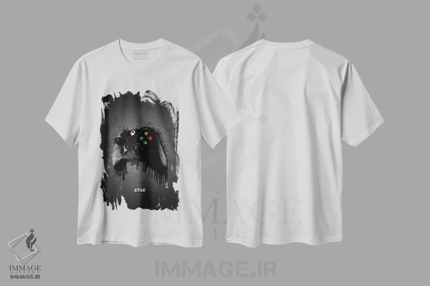 تیشرت سفید طرح دار دستهٔ ایکس باکس، تزئینی اثر گب فرناندو | فروشگاه ایماژ