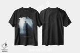 تیشرت مشکی طرح دار شعار سامورایی شبح، تزئینی اثر گب فرناندو | immage.ir