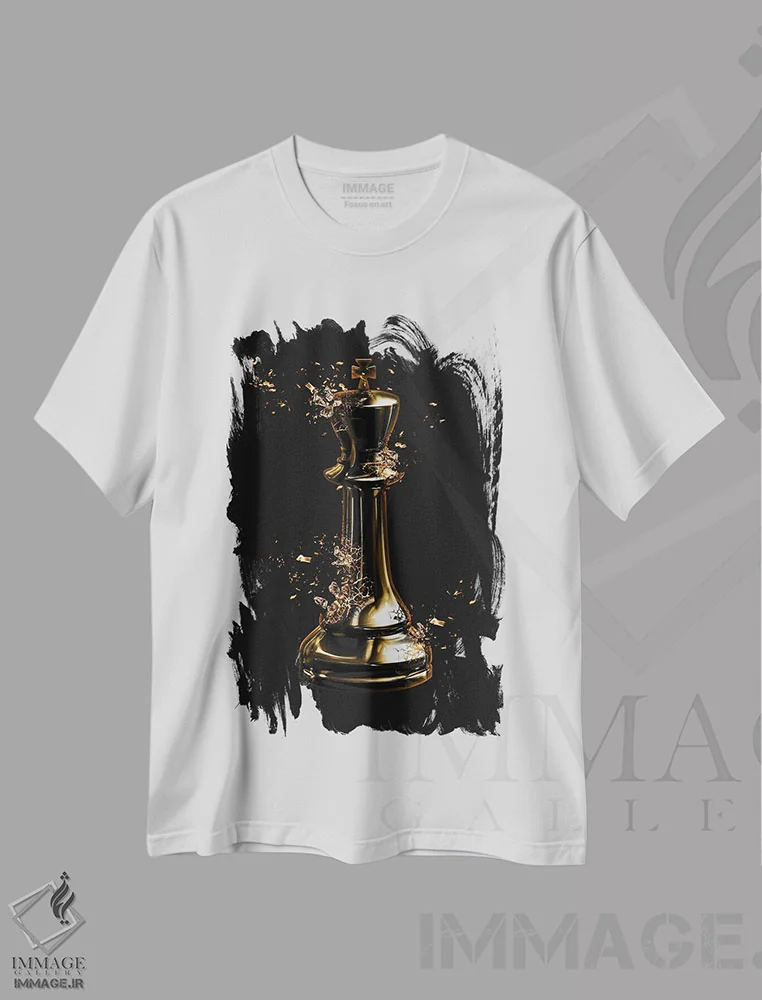 تیشرت سفید طرح دار شاه شکسته، هنر دیجیتال اثر گب فرناندو | immage.ir