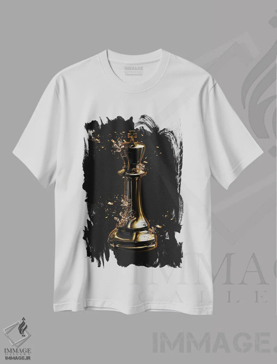 تیشرت سفید طرح دار شاه شکسته، هنر دیجیتال اثر گب فرناندو | immage.ir