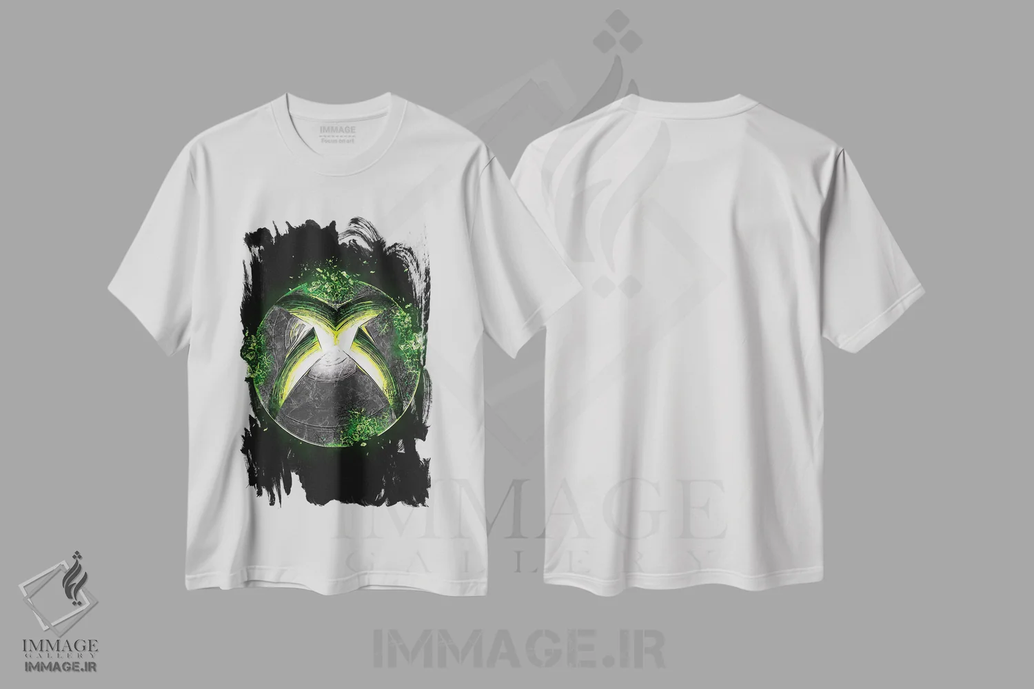 تیشرت سفید طرح دار لوگوی ایکس باکس، هنر دیجیتال اثر گب فرناندو | immage.ir