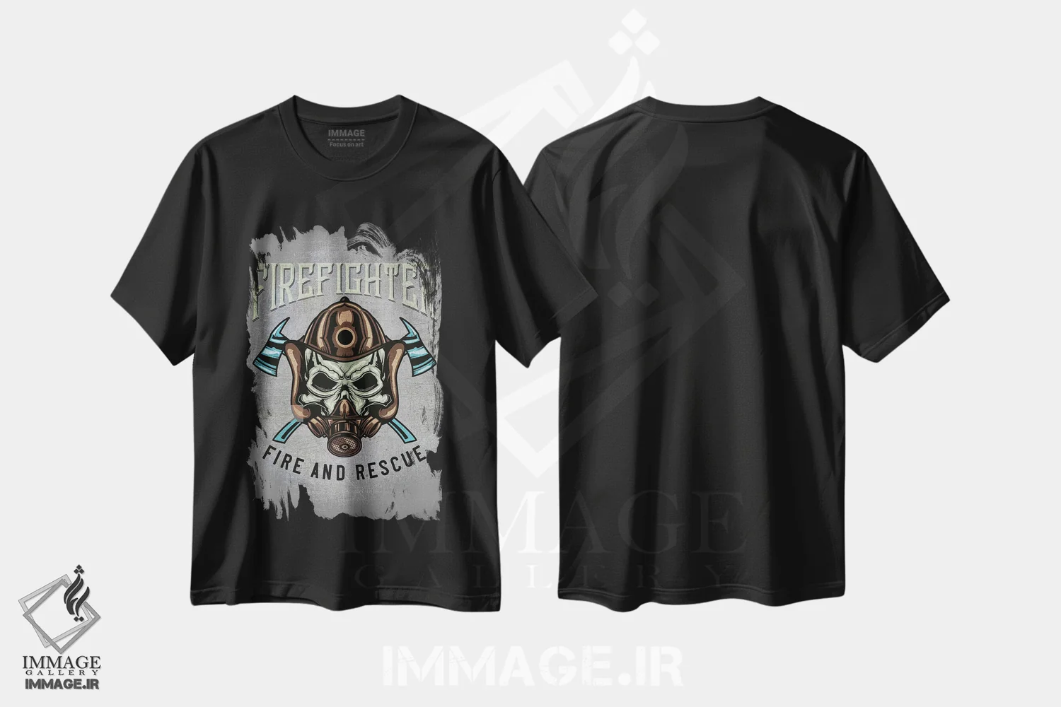 تیشرت مشکی طرح دار آتش نشانان I، هنر دیجیتال اثر گب فرناندو | immage.ir