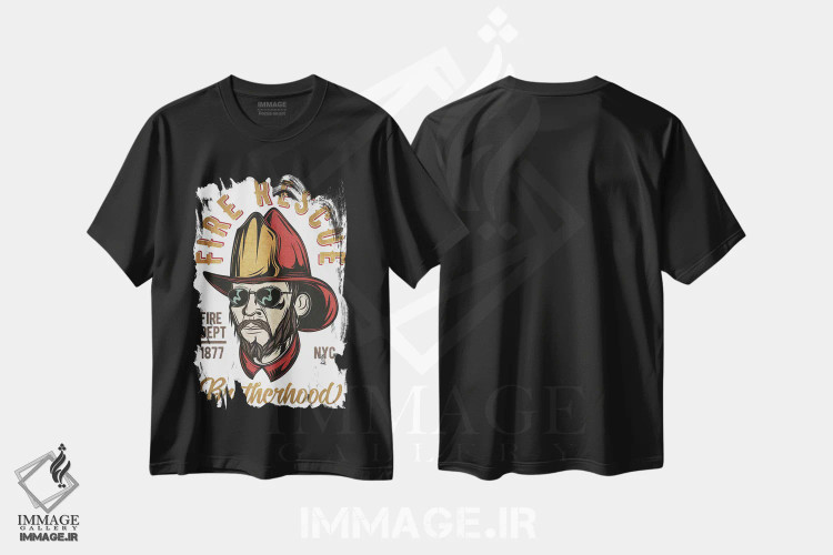 تیشرت مشکی طرح دار آتش نشانان V، هنر دیجیتال اثر گب فرناندو | immage.ir