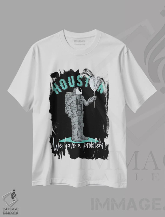 تیشرت سفید طرح دار کیهان I، هنر دیجیتال اثر گب فرناندو | فروشگاه ایماژ