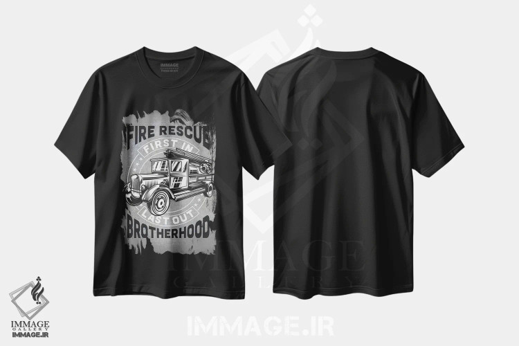 تیشرت مشکی طرح دار آتش نشانان XIX، هنر دیجیتال اثر گب فرناندو | فروشگاه ایماژ