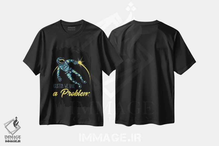 تیشرت مشکی طرح دار کیهان IV، هنر دیجیتال اثر گب فرناندو | immage.ir