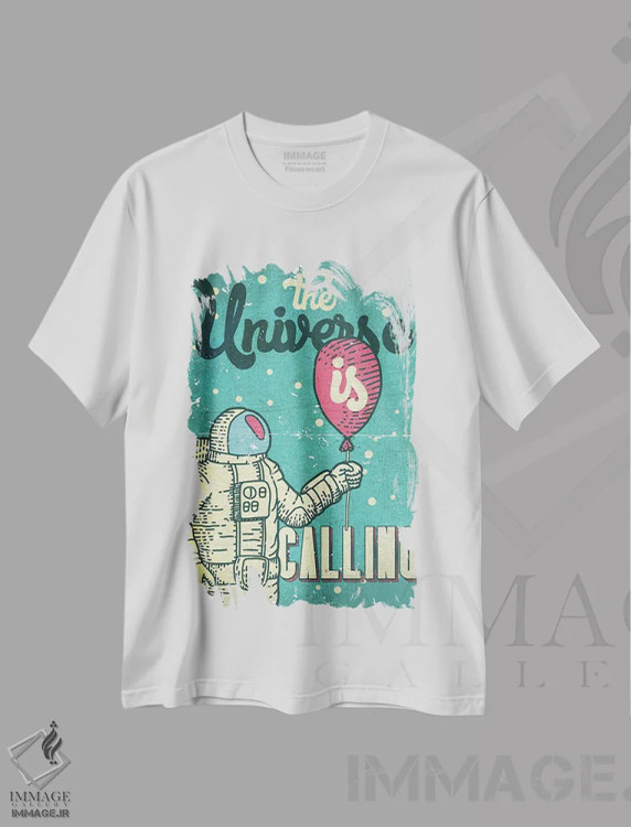 تیشرت سفید طرح دار کیهان IX، هنر دیجیتال اثر گب فرناندو | immage.ir