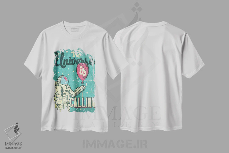 تیشرت سفید طرح دار کیهان IX، هنر دیجیتال اثر گب فرناندو | immage.ir