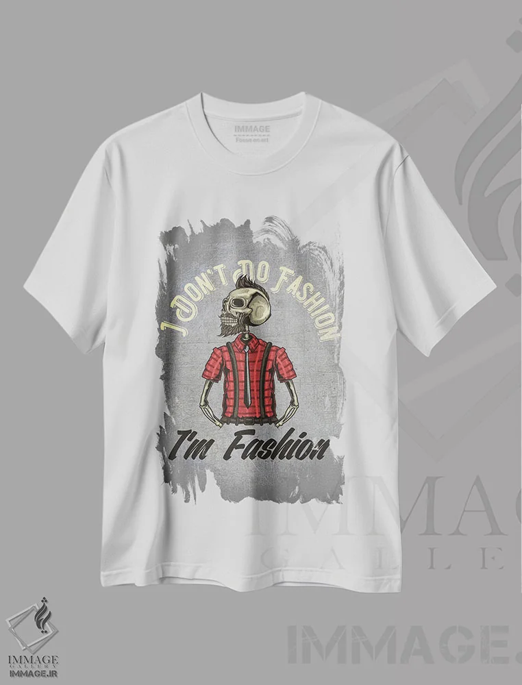 تیشرت سفید طرح دار آرایشگر IV، دکوراسیون جایگزین اثر گب فرناندو | immage.ir