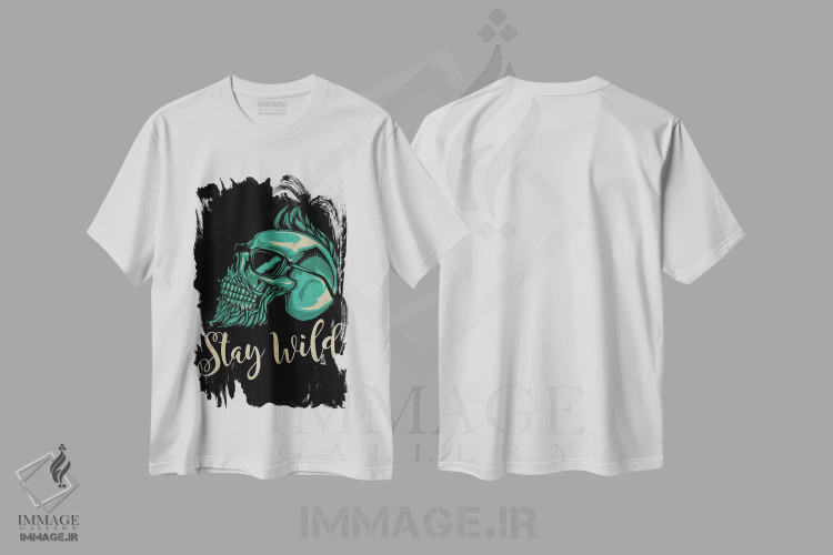 تیشرت سفید طرح دار آرایشگر V، دکوراسیون جایگزین اثر گب فرناندو | فروشگاه ایماژ