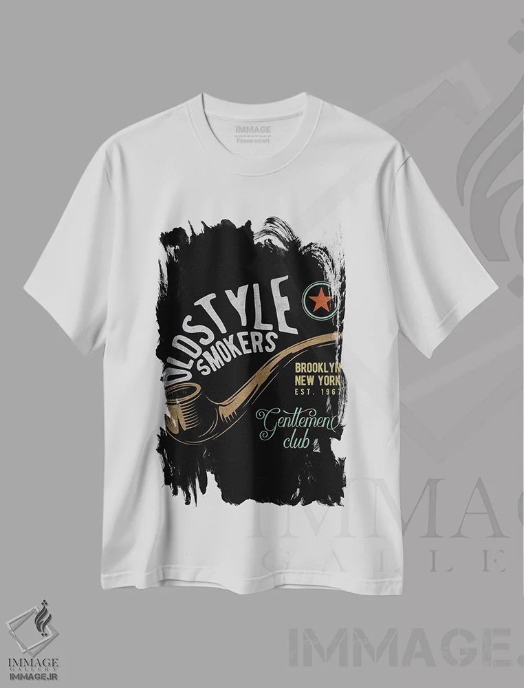 تیشرت سفید طرح دار آرایشگر XIII، هنر دیجیتال اثر گب فرناندو | فروشگاه ایماژ