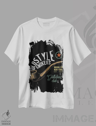 تیشرت سفید طرح دار آرایشگر XIII، هنر دیجیتال اثر گب فرناندو | فروشگاه ایماژ