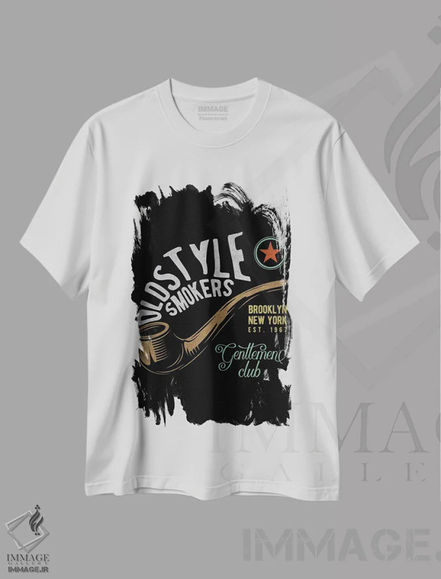 تیشرت سفید طرح دار آرایشگر XIII، هنر دیجیتال اثر گب فرناندو | فروشگاه ایماژ