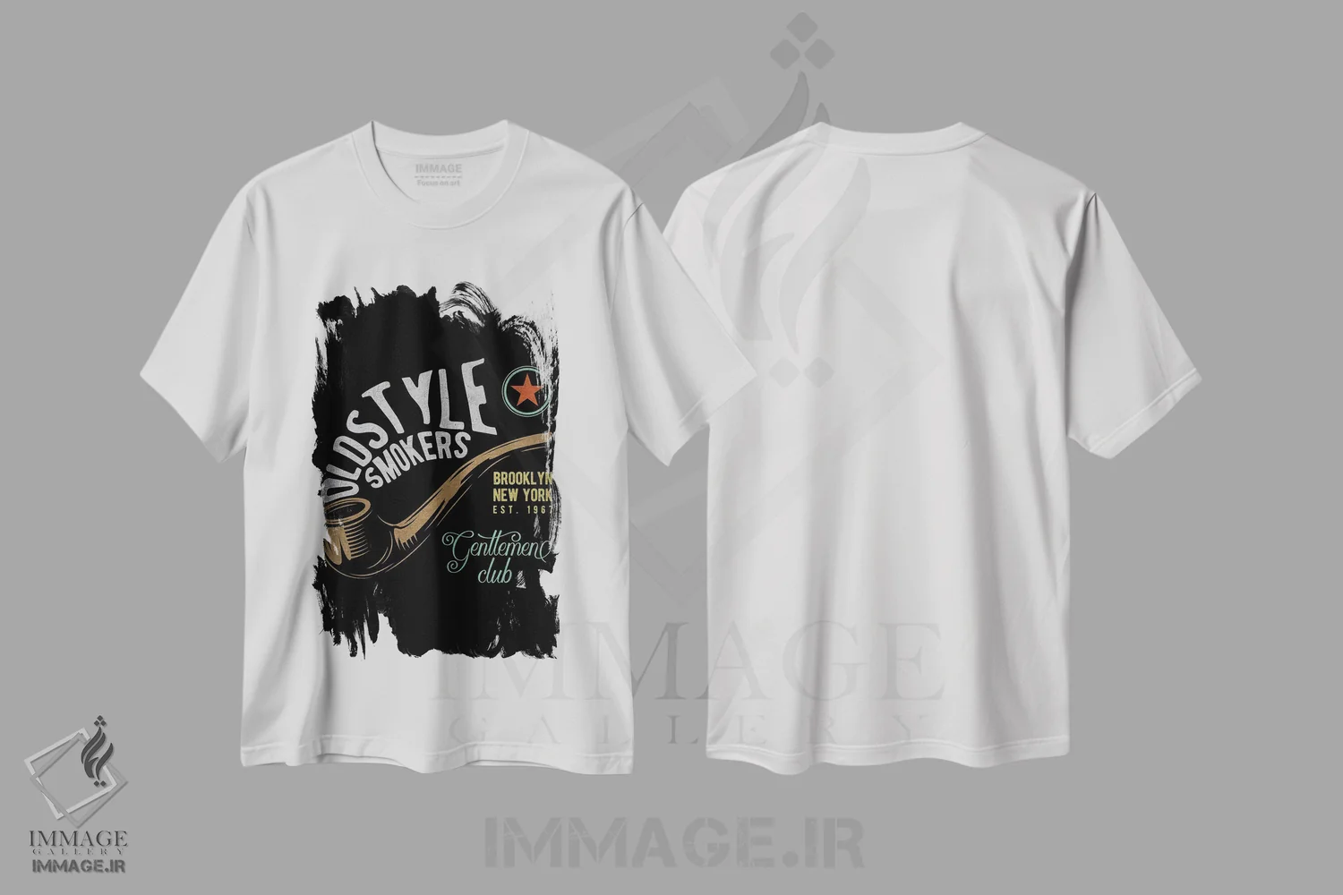 تیشرت سفید طرح دار آرایشگر XIII، هنر دیجیتال اثر گب فرناندو | فروشگاه ایماژ