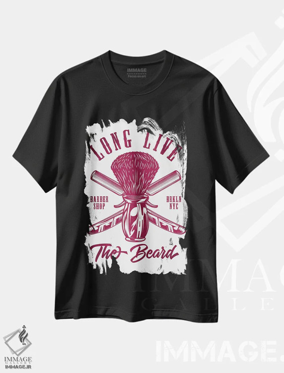تیشرت مشکی طرح دار آرایشگر XXVIII، هنر دیجیتال اثر گب فرناندو | فروشگاه ایماژ